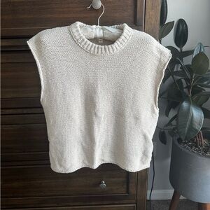 Dylan Cream Sleeveless Sweater